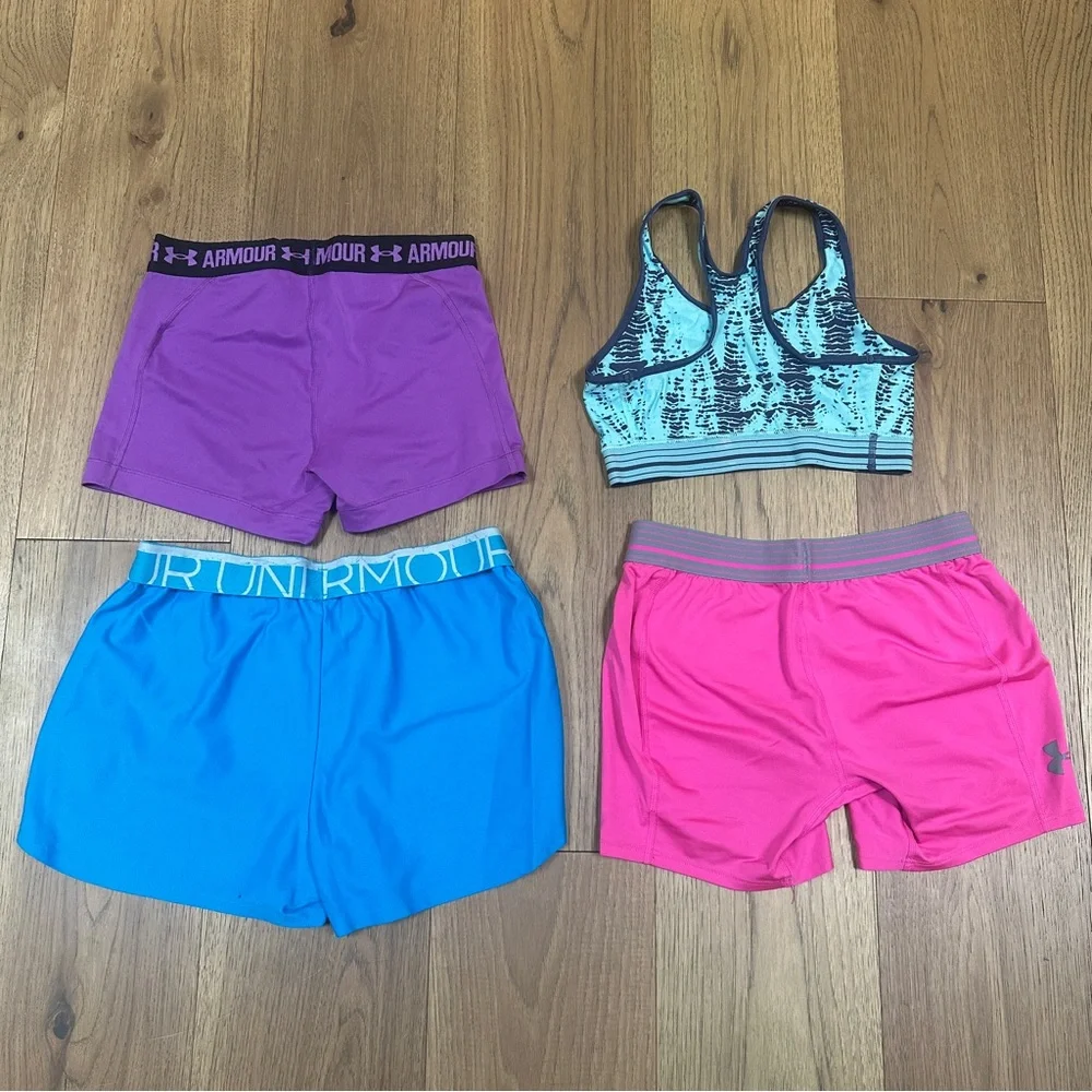Under Armour Athletic Shorts Sports Bra lot XS / S - Picture 2 of 2